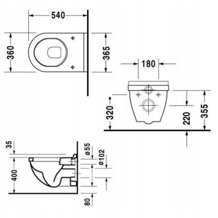 Duravit Starck 3 miska z deską komplet 2200090000 Duravit Starck 3 miska z deską komplet 2200090000