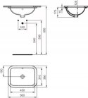 Ideal Standard Connect umywalka 43x31 cm podblatowa E505801