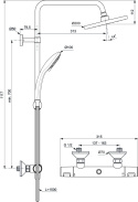 Ideal Standard Zestaw prysznicowy Natynkowy