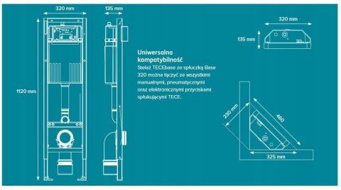 Zestaw podtynkowy wąski 32 cm WC TECE Loop chrom Miska IDEAL STANDARD 6w1