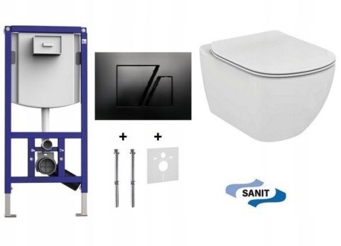 Stelaż podtynkowy Sanit Czarny + Ideal Standard WC Stelaż podtynkowy Sanit Czarny + Ideal Standard WC