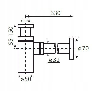 VEDO Syfon Umywalkowy VSY1010 32 mm chrom VEDO Syfon Umywalkowy VSY1010 32 mm chrom