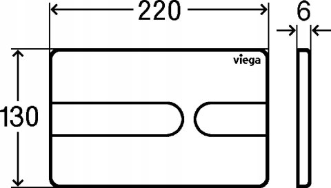Viega Visign Przycisk spłukujący do WC biały 773151 Viega Visign Przycisk spłukujący do WC biały 773151