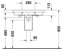 DURAVIT Półpostument 2nd Floor 085716