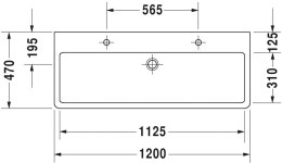 DURAVIT VERO Umywalka meblowa 120x47 cm 045412