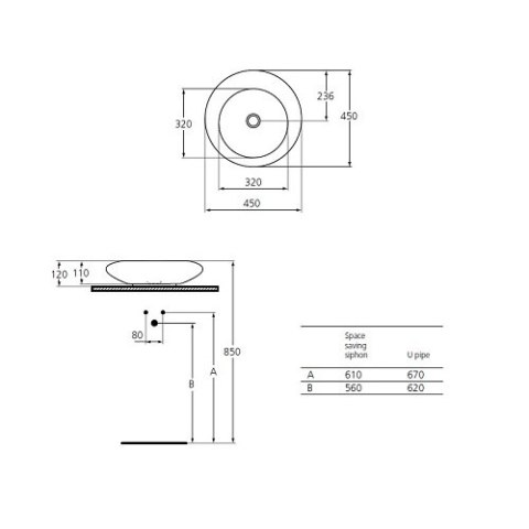 IDEAL STANDARD SIMPLYU Umywalka nablatowa T014101 IDEAL STANDARD SIMPLYU Umywalka nablatowa T014101