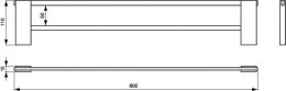 IDEAL STANDARD poręcz ścienna na ręcznik B9266