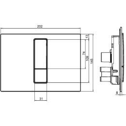 PRZYCISK DO STELAŻA WC 16.750.01 Ineo Bright Biel alpejska