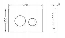 Przycisk spłukujący do WC Tece Loop mosiądz metaliczny 9240936